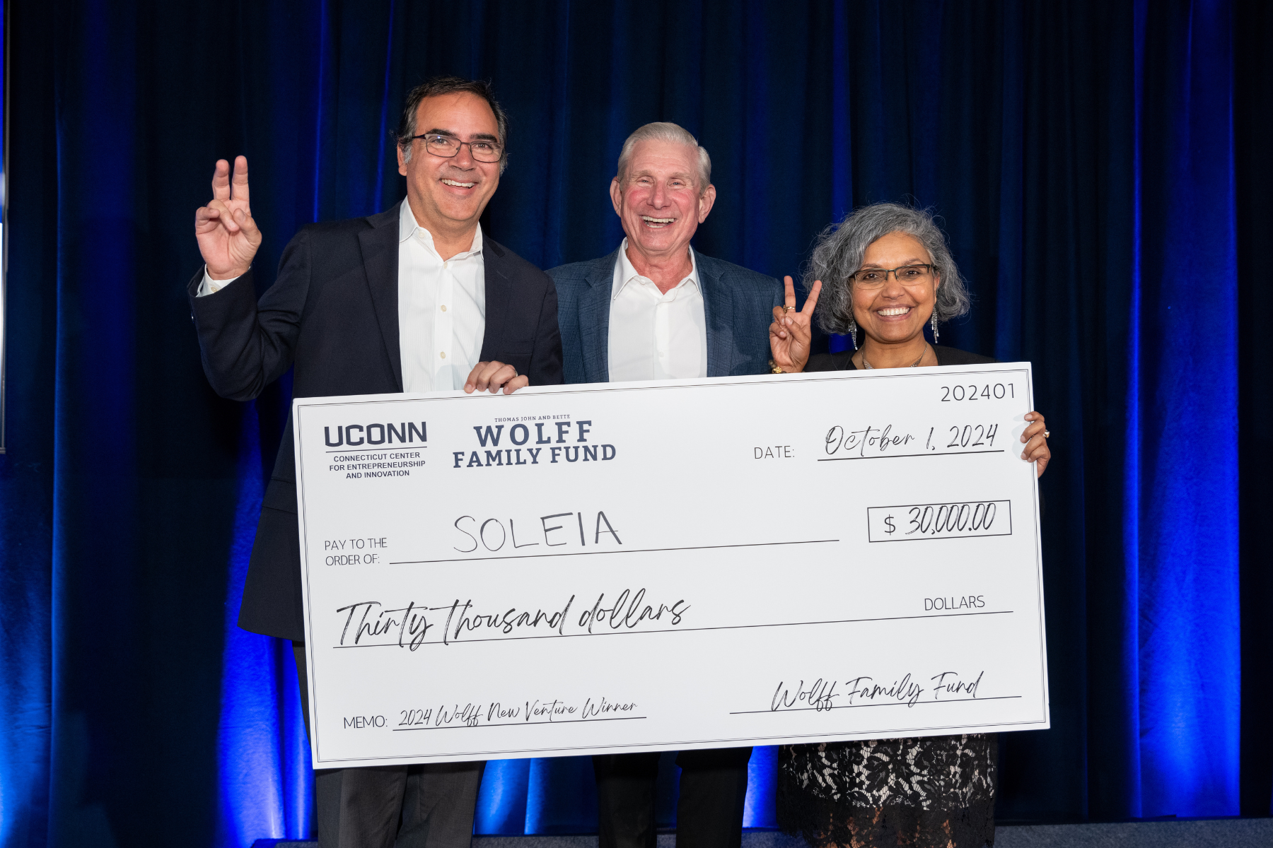 the company Soleia Biosciences posing with Greg Wolff