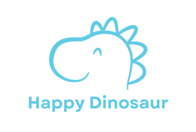 happy dinosaur logo