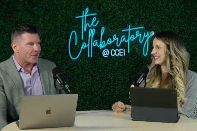 Rory McGloin and Jennifer Mathieu recording episode 28 in the studio