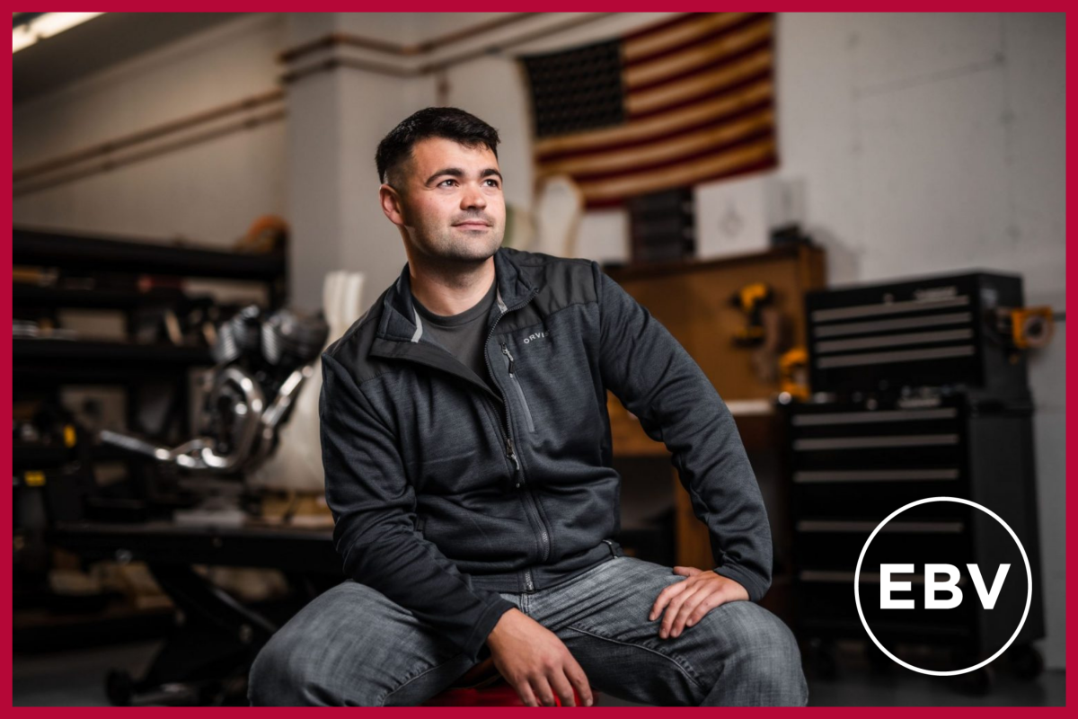 EBV participant posing in his studio